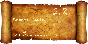 Starcz Kevin névjegykártya
